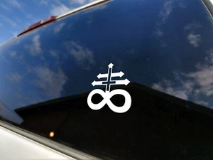 Sigil of Leviathan Inverted Cross Vinyl Decal Antichrist Heaven - Picture 1 of 2