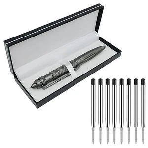 Gift Boxed Tactical Pen - Tungsten Steel EDC Tool with Glass Breaker & 8 Refills - Picture 1 of 6
