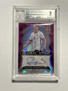 2016-17 Panini Spectra Global Icons SCHWEINSTEIGER PINK #/15 BGS 9 AUTO 10 POP 1 - Picture 1 of 2