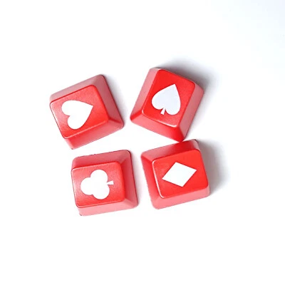 4 PCS Red ABS keycaps Translucent Keycaps OEM R4 Poker Keycaps Keyboard - Image 1 of 4