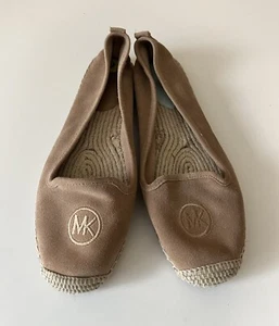 Michael Kors Light Brown Leather Ballet flats Women’s Size 9 Suede Espadrille - Picture 1 of 11