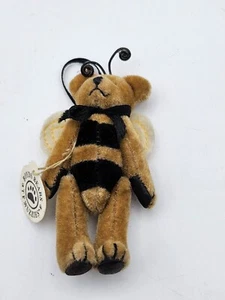 Boyds Bears Wuzzies Bumble Bee Bear Ornament Wuzzie Bearwear - Picture 1 of 4