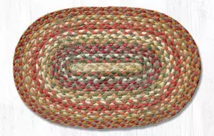 2 geflochtene ovale Tischsets/Untersetzer/Uhr aus Jute. HONIG, VANILLE, INGWER. Erdteppiche - Bild 1 von 1