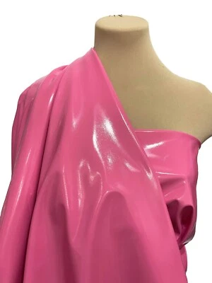 2 WAY STRETCH PU COATED FUCHSIA  FABRIC... 58 " WIDE.. SOLD BTY, COSTUME - Image 1 of 4