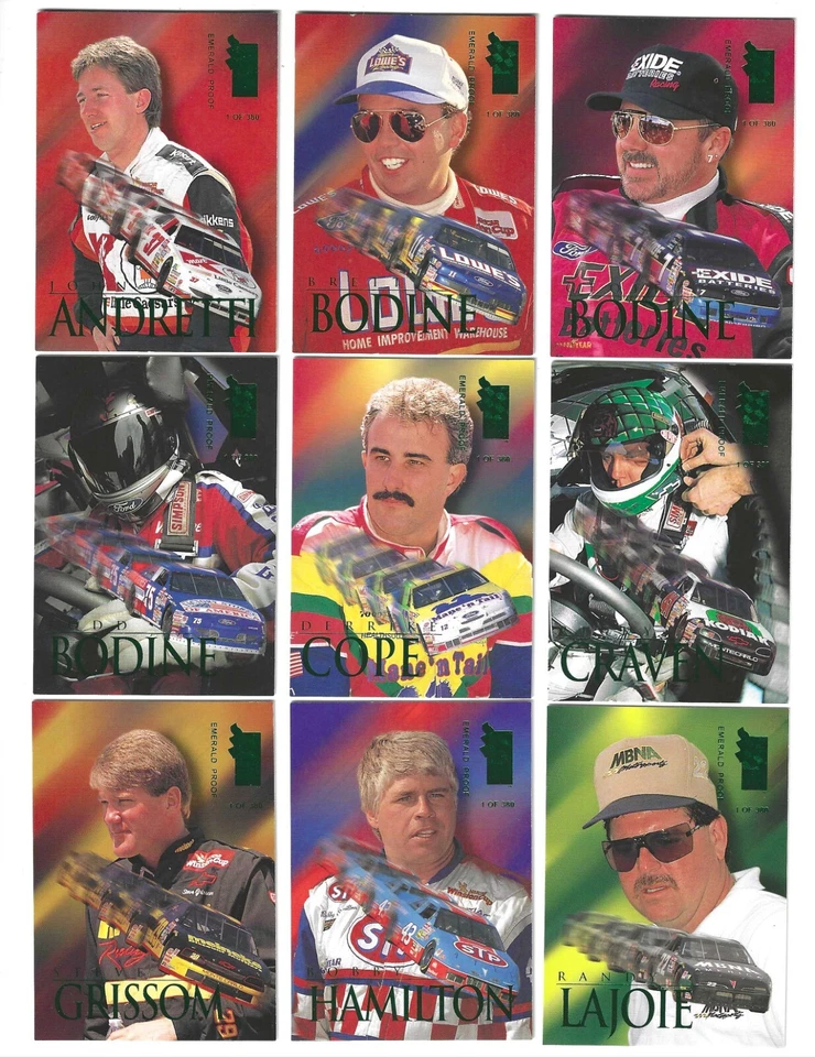 1995 VIP EMERALD PROOF PARALLEL #1 John Andretti /380! SCARCE! ONE CARD ONLY! - Image 1 of 1