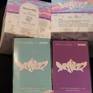 AESPA PHOTOCARD Bubble Bath Bomb Spicy Intro Ver. My world OFFICIAL MD Sparkling - Picture 1 of 18