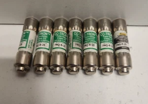 LOT OF 7 NEW OLD STOCK! BUSSMANN TRON 25A 600V CC-CLASS FUSES FNQ-R-25 - Picture 1 of 1
