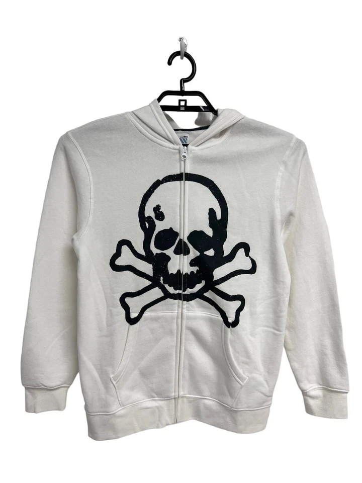 Sudadera con Capucha Old Navy para Niño Blanca y Negra Gráfica con Cremallera Talla XL Foto 1 de 4