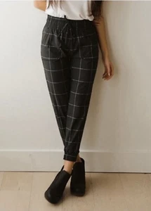 Albion Fit Destination Jogger Black Windowpane Sice XS Ankle Zip - Bild 1 von 5