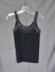 Blushe by Spiegel Black Tank Top with Rhinestones - size Small - Picture 1 of 2