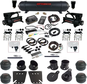 Complete Air Ride Suspension Kit 27695 Air Lift 3/8 3H Blk 580 Fits Impala 58-64 - Picture 1 of 24