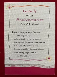 love is what anniversary are all about Blue Mountain Arts Greeting Card - Picture 1 of 2