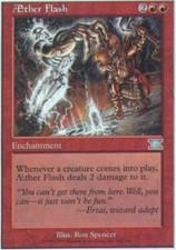 AEther Flash ~ Lightly Played 6th Edition Sixth MTG Magic UltimateMTG Red Card