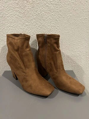 Liz Claiborne Ankle Boots Stretch Suede Women's Shoes Size 9.5 Brown - Image 1 of 4