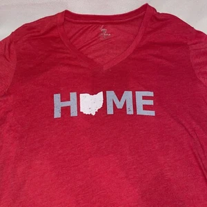 NEW Short Sleeve V-Neck T-Shirt OHIO STATE Home BUCKEYES Women’s - Sz MEDIUM - Picture 1 of 4