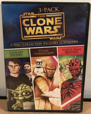 Star Wars The Clone Wars 3-Pack DVDs 12 Episodes - 2013, Rare & OOP - READ DESCR Foto 1 de 3
