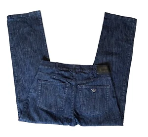 Armani Jeans J31Regular Straight Mens Jeans W 33 L34 Dark Blue Zip Fly Straight - Picture 1 of 11