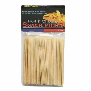 3,75 Zoll Holz Party Snack Käse Obst Cocktail Vorspeise Spießen Plektren - 200er-Pack - Bild 1 von 5