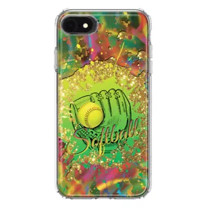 For Apple iPhone 6/7/8/SE 3 2022 Shockproof Case Green Softball Girls Glove - Picture 1 of 6