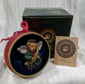Boyds Bears "Serendipity Peace to All" #25955 Christmas Ornament Floating Angel - Foto 1 di 9
