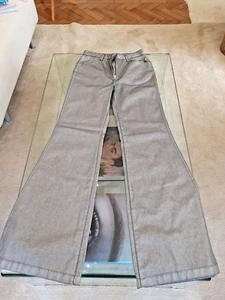 Wrangler Fender Silver Flared Jeans - 28x34  UK -10L BNWT - Picture 1 of 4