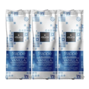 Arkadia Vanilla Frappe Powder 3 x 1kg Creamy Ice Blended Granita Smoothie Cafe - Picture 1 of 3