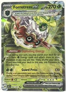 TARJETA POKEMON INGLESA FORRETRESS EX 005/193 PALDEA EVOLUCIONADA - CASI COMO NUEVA (129) - Imagen 1 de 2