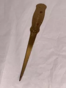 vtg 40s Desk Letter Opener advertise US patient Lawyer Washington DC Brass - Picture 1 of 7