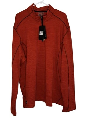 Stormtech Base Layer Thermal 1/4 Zip Pullover Fire Orange Men's Size 3XL Outdoor - Imagem 1 de 4
