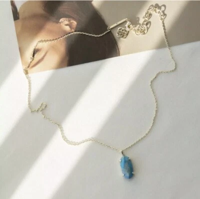 Kendra Scott Harrison Gold Pendant Necklace In Blue Howlite NEW - Image 1 of 4