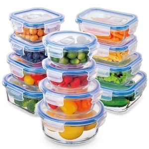 Stelive 12 PCS Glass Food Storage Containers Airtight Food Containers BPA Free - Picture 1 of 12