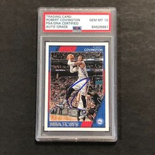 2016-17 NBA Hoops #3 Robert Covington Signed Card AUTO PSA Slabbed 76ers