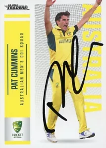 Signed 2024 2025 Australia Men's ODI Cricket TLA Traders Card - Pat Cummins - Picture 1 of 3
