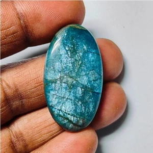 Apatite Stone Natural Neon Blue Apatite Cabochon Loose Gemstone 45 Cts. ME-11425 - Picture 1 of 5