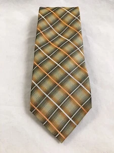 Arrow Golds White And Burnt Orange Diagonal Stripes Necktie - Picture 1 of 6