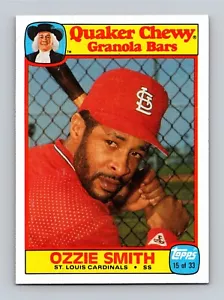 Ozzie Smith 1986 Topps Quaker Granola #15 HOF MINT Centered - Picture 1 of 2