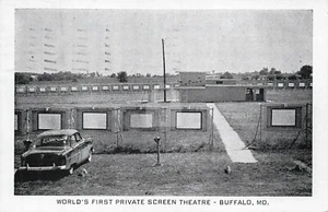 Buffalo MO Missouri World's 1st Private Screen Drive-In Theatre Postcard Copy - Picture 1 of 2