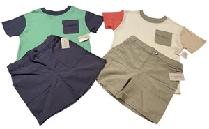Boy Clothes Lot Shorts Sets Size 5T Outfits Summer Spring Mix And Match Pockets - Picture 1 of 11