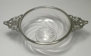 Victorian Sterling Silver Mounted Glass Quaich – Hallmarked 1895
