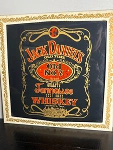 Vintage Jack Daniels Old No 7 Tennessee Sour Mash Whiskey Carnival Mirror 12x12 - Picture 1 of 6