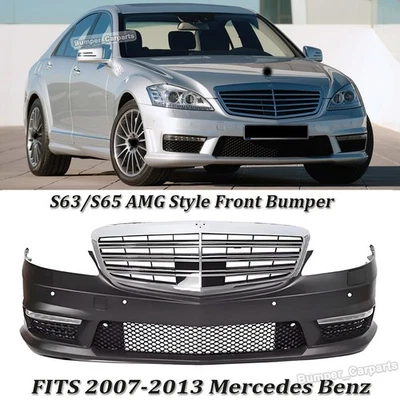 For 2007-2013 Mercedes S550 Front Bumper AMG Style Upper Lower All Grills - Image 1 of 4