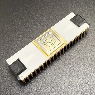NEC Z80 CPU D780D-1 4MHz DIP40 8Bit 5V Processor White Ceramic NMOS Rare - Image 1 of 3