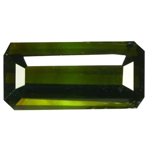 1.87ct Superb Octagan 10 x 4.9 MM 100% Natural Green Mozambique Green Tourmaline - Picture 1 of 5