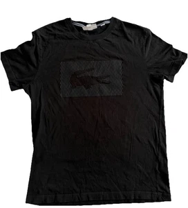 Lacoste 3D Crocodile Print Classic Black T-Shirt -Small - Picture 1 of 8
