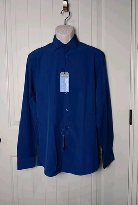 NWT Nautica Men's Slim Fit Wrinkle Resistant Button Shirt Blue M(15-15.5 34/35) - Image 1 of 4