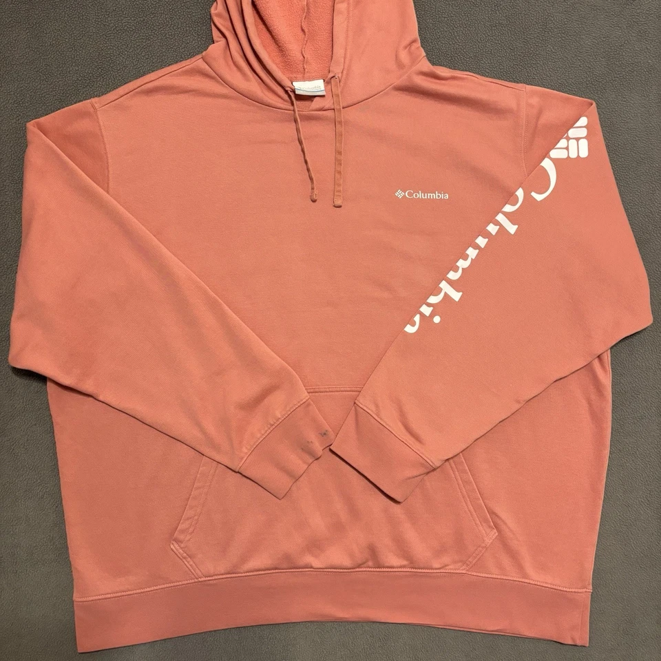 Columbia Viewmont II Sudadera con Capucha Para Hombre 2XL Logo Gráfico Sudadera con Capucha Rosa LEER POR FAVOR Foto 1 de 4