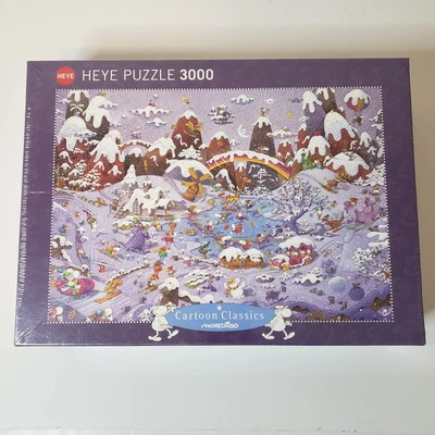 Rompecabezas Heye 3000 Winterland 45,9 x 32,9" clásicos de dibujos animados Mordicco 29567 sellado Foto 1 de 4