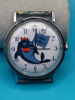Estate Find: Vintage 1977 Sorry Charlie Star-Kist Tuna, Winp-Up Reloj Funcionando!!! Foto 1 de 4