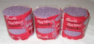 Lote 38 Alfombra Precortada Bucilla Calidad Deluxe 100% Lana Lana #44 Lavanda De Colección Nuevo de Lote Antiguo - Imagen 1 de 3
