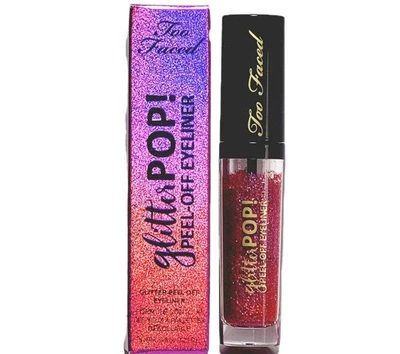 Too Faced Glitter Pop! Peel-Off Eyeliner KITTY GLITTER Pink New In Box - Image 1 of 2